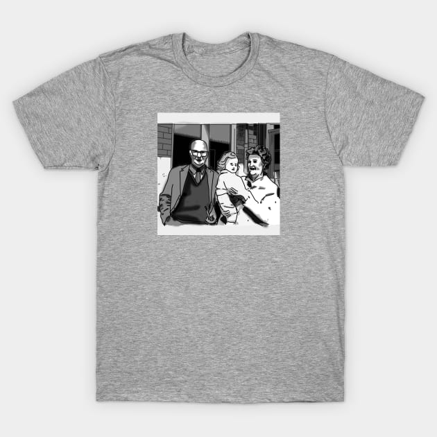 Artist and her Grandparents Vintage 1972 T-Shirt by ellenhenryart